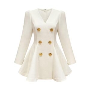 Élise pleated peplum-hem blazer dress - Image 2