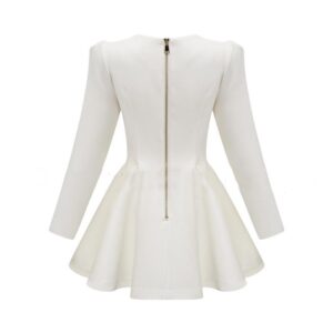 Élise pleated peplum-hem blazer dress - Image 4