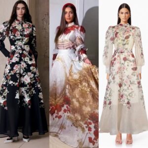 Zimmermann High-Neck Floral Maxi Dresses - Image 1