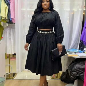 Black Top & Skirt - Image 1