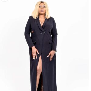 Strapless Black Maxi Dress with a 3D Gold Flower Appliqué - Image 1