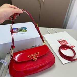 Prada Arqué Naplak Patent Leather Shoulder Bag - Image 1