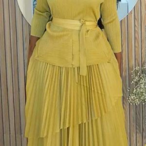 Pleated Tiered Maxi Dress - Image 1