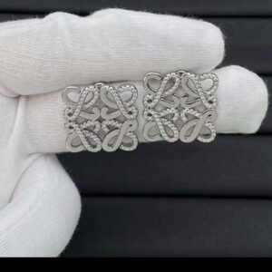 Silver Pattern Earrings - Image 1