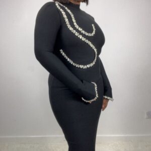 Black design patter dress - Image 1