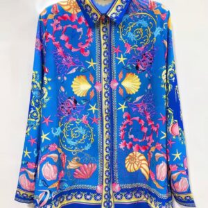 Baroque-print silk shirt - Image 1
