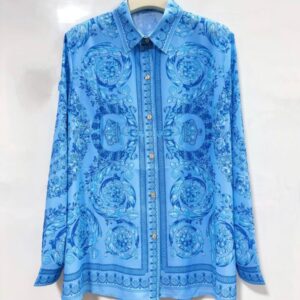 Baroque-print silk shirt - Image 1