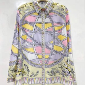 Baroque-print silk shirt - Image 1