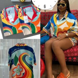 Rainbow Wave Silk Shirt - Image 1